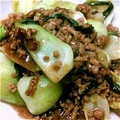 ばっしーさん's cooksnap of when they made 青梗菜とひき肉のオイスターソース炒め.