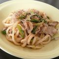 ひーゆーママ's cooksnap of when they made 塩麹豚＆炒めネギの絶品アレンジ焼きうどん.