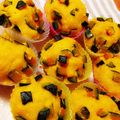 JJun7's cooksnap of when they made Wかぼちゃの蒸しパン♪レンジでも.