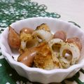 赤い電話's cooksnap of when they made ごま香る！ちくわとウインナーのバター炒め.
