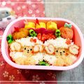 co☆'s cooksnap of when they made お正月 キャラ弁 未年＊ふわふわ羊さん.