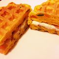 お母さんですよ。's cooksnap of when they made ノンオイル♪モチモチかぼちゃワッフル.