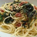 kachimachi's cooksnap of when they made 春菊と梅の和風パスタ.