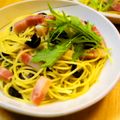 shimaru's cooksnap of when they made パンチェッタと黒オリーブのパスタ.