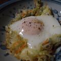 ムヒカ's cooksnap of when they made カット野菜で♪巣ごもり目玉蒸し焼き♪.