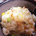 genz's cooksnap of when they made 炊飯器で簡単！ガーリックエビピラフ.