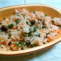 るっきら's cooksnap of when they made 彩り野菜の山椒ご飯　人参・莢隠元・しめじ.