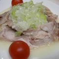 ミツガシワ's cooksnap of when they made 蒸し鶏の葱ソースかけ.