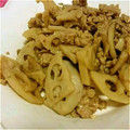 玉葱♪'s cooksnap of when they made 簡単ウマ！蓮根と牛肉の韓国風炒め★.