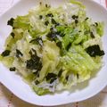 ハヤぱんだ's cooksnap of when they made レタスとしらすの韓国海苔和えサラダ.