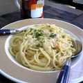 coo-nao's cooksnap of when they made 鮭フレークのクリームスパゲティ.