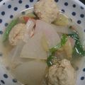 ｽｶｲﾌｨｯｼｭ☆'s cooksnap of when they made 大根と鶏団子の中華スープ♪.