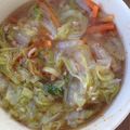クック5HJJUA☆'s cooksnap of when they made ヘルシー♡余り野菜と白菜たっぷりの酸辣湯.