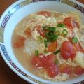chutoku's cooksnap of when they made トマトと玉子のスープご飯。.