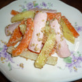 ゆりっぺ8888's cooksnap of when they made おさかなのソーセージの彩りごまマヨサラダ.