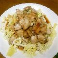 しーちゃんs2s2's cooksnap of when they made 鶏モモ肉のカリカリ甘辛酢ソ−スかけ.
