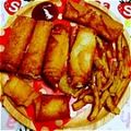 AMIʕ•̫͡•ʔ's cooksnap of when they made 洋風もちちーず春巻き.