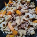 まりゆりひろこ's cooksnap of when they made 花粉症対策！れんこん人参豚肉の甘辛炒め.