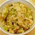 maimaso's cooksnap of when they made 簡単☆小松菜しらす梅炒飯☆つわり中にも◎.