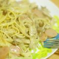 kawaginnpo's cooksnap of when they made ゴルゴンゾーラときのこの和風パスタ.