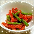 はにーくろーばー's cooksnap of when they made いんげんと人参の胡麻和え.