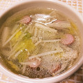 libjapark's cooksnap of when they made 超簡単♡白菜とウインナーの中華スープ.