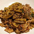 スタッフたかこ's cooksnap of when they made 豚肉と蓮根の２色ごま中華炒め.