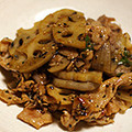 スタッフたかこ's cooksnap of when they made 豚肉と蓮根の２色ごま中華炒め.