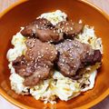 メロンパンマン's cooksnap of when they made こってり豚かたまり丼.