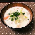 maru3310's cooksnap of when they made 根菜たっぷり♪ごまと豆乳のお味噌汁.