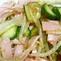 おいしくなあれ's cooksnap of when they made もやしときゅうりとハムのサラダ.