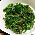 sayaglayer's cooksnap of when they made ホウレン草のごま和え.