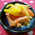 あーもこ's cooksnap of when they made ☆簡単鮮やか☆パプリカのクリチおかか和え.