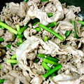 けんちゃんひーちゃん's cooksnap of when they made 簡単！豚肉と茄子とにんにくの芽炒め.