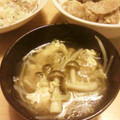 ぎゅうこ1129's cooksnap of when they made もやし ニラ 卵 ワカメの 中華スープ！.