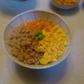 ふみたん♪'s cooksnap of when they made 鶏そぼろで３色丼.