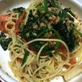 kitttan77's cooksnap of when they made オイルサーディンとほうれん草のパスタ.