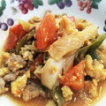 あさか、's cooksnap of when they made トマトと長ネギ・豚ひきのオイスター卵炒め.