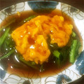 ちゃか99's cooksnap of when they made 小松菜と卵のとろとろポン酢かけ.