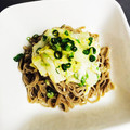 ＫawausosO's cooksnap of when they made 蕎麦と白菜の胡麻マヨネーズ和えパスタ風.