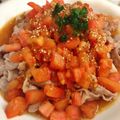 くまんぼう's cooksnap of when they made ご飯が進む♪豚バラの香味トマトソースがけ.
