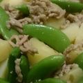 料理作造's cooksnap of when they made じゃが芋とスナップエンドウとろみあんかけ.