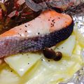 kokes1's cooksnap of when they made ちょっぴりこってり！鮭のホイル焼き.