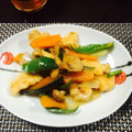 ままなっぺ's cooksnap of when they made かぼちゃ、蓮根、枝豆の甘酢あえ.