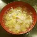 hiyokogirl's cooksnap of when they made 白菜と豚の春雨スープ.