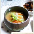 ＴＯＭＯＷＡＴ's cooksnap of when they made セロリの胡麻みそ汁.