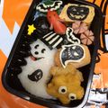 EST☆Mommy's cooksnap of when they made キャラ弁～ハロウィンミッキー.