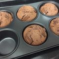 umichoco's cooksnap of when they made バレンタインにチョコのせ★ココアマフィン.