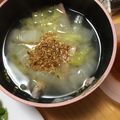 ちぇるる＊'s cooksnap of when they made 白菜とベーコンの味噌汁 すりごま乗せ.