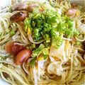 チョイコ's cooksnap of when they made 【リメイク】鍋の残り物で絶品和風パスタ☆.